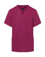 Kurzarm Herren-Schlupfkasack Essential, aus nachhaltigem Material fuchsia