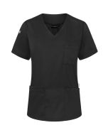 Kurzarm Damen-Schlupfkasack Essential, aus nachhaltigem Material schwarz