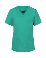 Kurzarm Damen-Schlupfkasack Essential, aus nachhaltigem Material smaragdgrün