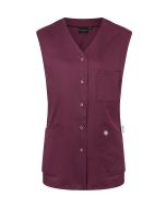 Ärmelloser Damenkasack Essential, aus nachhaltigem Material aubergine