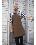 Leder Latzschürze toffee