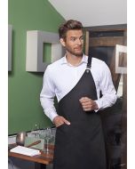 Asymmetrische Latzschürze Classic mit Tasche schwarz