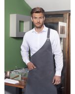 Asymmetrische Latzschürze Classic mit Tasche anthrazit