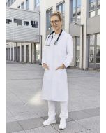 Damen Arzt- und Labormantel Classic-Shape mit Reverskragen weiß