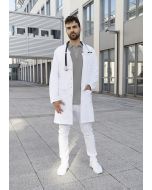 Herren Arzt- und Labormantel Modern-Shape mit Stehkragen weiß