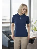 Damen Workwear Poloshirt Modern-Flair, aus nachhaltigem Material marine