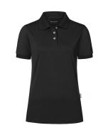 Damen Workwear Poloshirt Modern-Flair, aus nachhaltigem Material schwarz