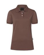 Damen Workwear Poloshirt Modern-Flair, aus nachhaltigem Material hellbraun
