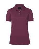 Damen Workwear Poloshirt Modern-Flair, aus nachhaltigem Material aubergine