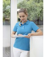 Damen Workwear Poloshirt Modern-Flair, aus nachhaltigem Material pazifikblau