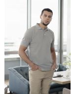 Herren Workwear Poloshirt Modern-Flair, aus nachhaltigem Material platingrau