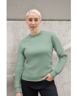 Damen Workwear Sweatshirt Soft-Face, aus nachhaltigem Material pistaziengrün
