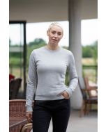Damen Workwear Sweatshirt Soft-Face, aus nachhaltigem Material platingrau meliert