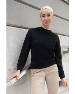 Damen Workwear Sweatshirt Soft-Face, aus nachhaltigem Material schwarz