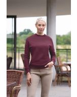 Damen Workwear Sweatshirt Soft-Face, aus nachhaltigem Material aubergine