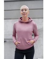 Damen Workwear Sweat Hoodie Soft-Face, aus nachhaltigem Material dunkelrosa