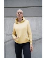 Damen Workwear Sweat Hoodie Soft-Face, aus nachhaltigem Material pastellgelb