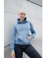 Damen Workwear Sweat Hoodie Soft-Face, aus nachhaltigem Material eisblau