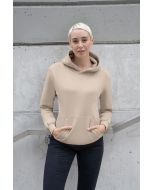 Damen Workwear Sweat Hoodie Soft-Face, aus nachhaltigem Material sand
