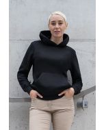 Damen Workwear Sweat Hoodie Soft-Face, aus nachhaltigem Material schwarz