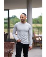 Herren Workwear Sweatshirt Soft-Face, aus nachhaltigem Material platingrau meliert