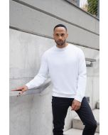 Herren Workwear Sweatshirt Soft-Face, aus nachhaltigem Material weiß