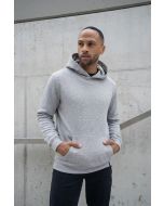Herren Workwear Sweat Hoodie Soft-Face, aus nachhaltigem Material platingrau meliert