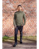 Langarm Herrenkochjacke Denim-Style ROCK CHEF®-Stage2 vintage moss green