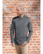Langarm Herrenkochjacke Denim-Style ROCK CHEF®-Stage2 vintage black