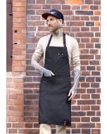Latzschürze ROCK CHEF®-Stage2 mit Schnalle und Taschen schwarz