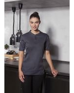 Kurzarm Damen-Arbeitsshirt Performance anthrazit