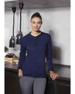 Langarm Damen-Arbeitsshirt Performance marine