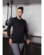 Langarm Damen-Arbeitsshirt Performance schwarz