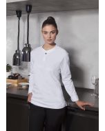 Langarm Damen-Arbeitsshirt Performance weiß
