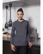 Langarm Damen-Arbeitsshirt Performance anthrazit