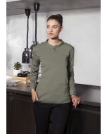 Langarm Damen-Arbeitsshirt Performance salbei