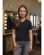 Damen Workwear T-Shirt Casual-Flair, aus nachhaltigem Material schwarz
