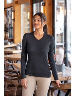 Langarm Damen Workwear Shirt Casual-Flair schwarz