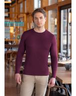 Langarm Herren Workwear Shirt Casual-Flair aubergine