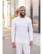 Langarm Herren Workwear Shirt Casual-Flair weiß