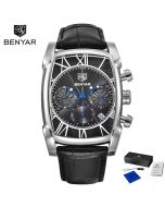 Herren-Armbanduhr Chronograph Executive Tonneau Black