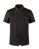 Kochjacke Kurzarm schwarz