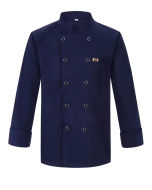 Kochjacke Langarm Blau