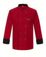 Kochjacke Langarm rot