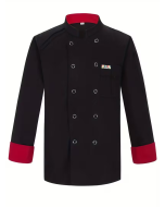 Kochjacke Langarm schwarz