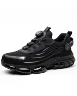 Sicherheitsschuh mit Stahlkappe und rutschfester Sohle schwarz