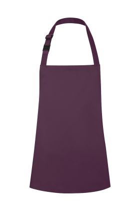 Kinderlatzschürze Basic mit Schnalle aubergine