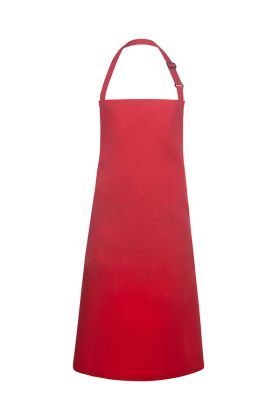 Wasserabweisende Latzschürze Basic mit Schnalle rot