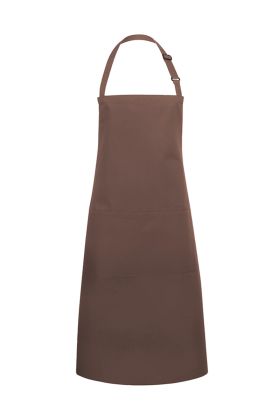 XXL-Latzschürze Basic in Übergröße mit Schnalle und Tasche hellbraun