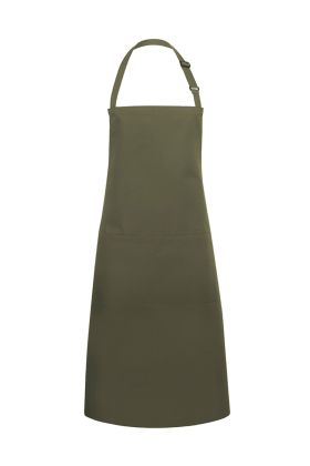 XXL-Latzschürze Basic in Übergröße mit Schnalle und Tasche moosgrün